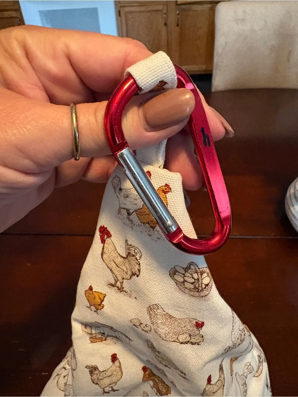 Chicken/Rooster egg satchel carrier 18”x7”